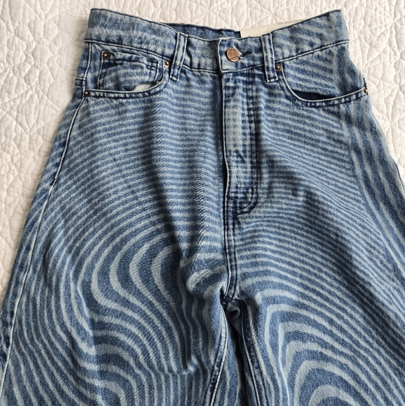 Urban Outfitters BDG Extreme Baggy Jean Psychedelic Wavy Print - Picture 5 of 16
